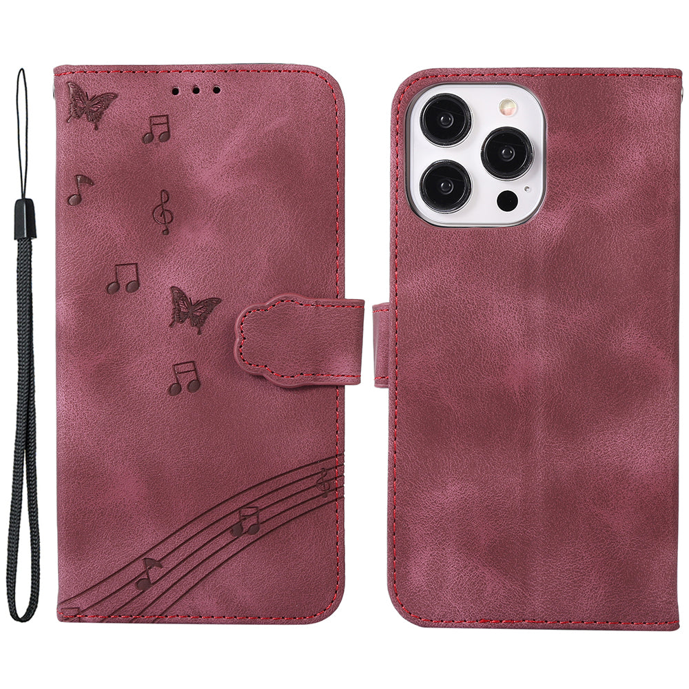 PU Leather Phone Case for iPhone 14 Pro Imprinted Musical Notation Pattern Wallet Stand Cover PU Leather Phone Case for iPhone 14 Pro Imprinted Musical Notation Pattern Wallet Stand Cover